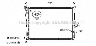 AVA QUALITY COOLING bwa2343 -  Радиатор, охлаждение двигателя